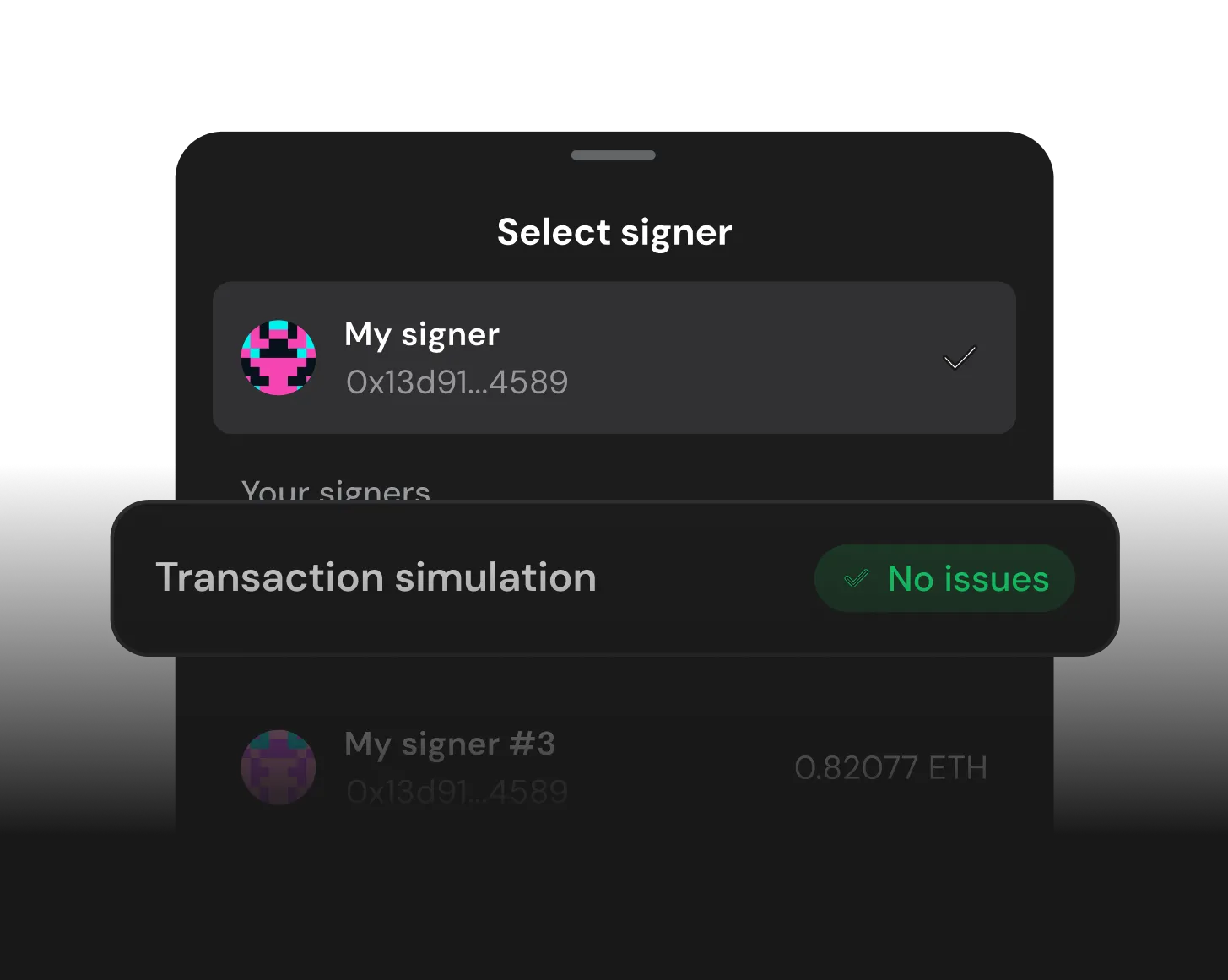 Scan and Simulate transactions